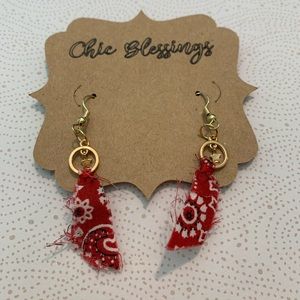 Super cute bandanna earrings